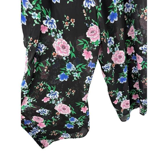 Torrid Black Floral Chiffon Pull On Pants Or Swim Cover Womens Plus Size 5 / 5XL - Picture 4 of 9